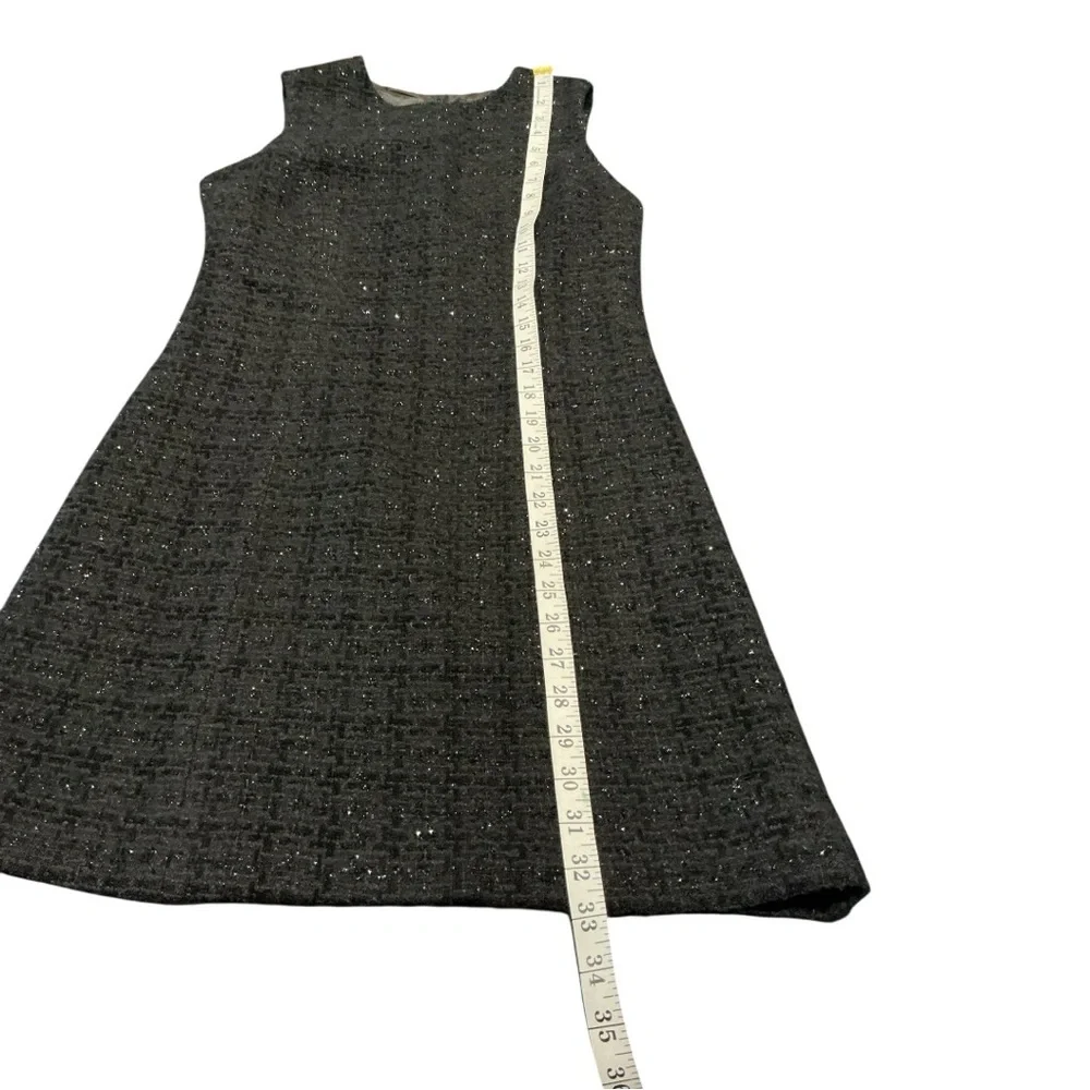 Vintage Impasse New York Dress Bergdorf Goodman Black Tweed Sparkle Sleeveless - Picture 5 of 7